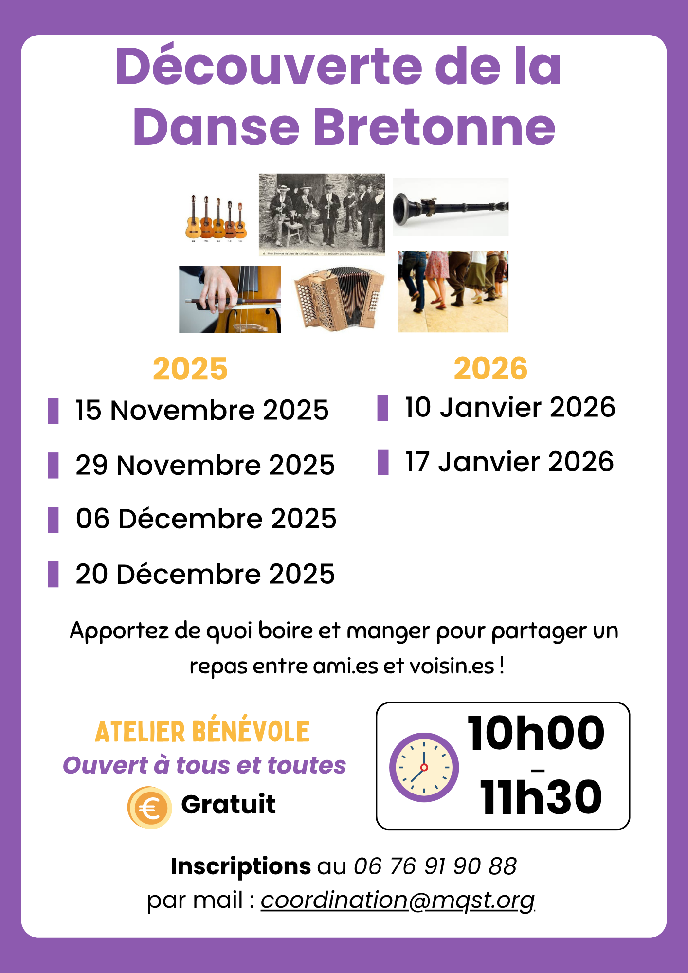 15 NOV – Découverte danse bretonne