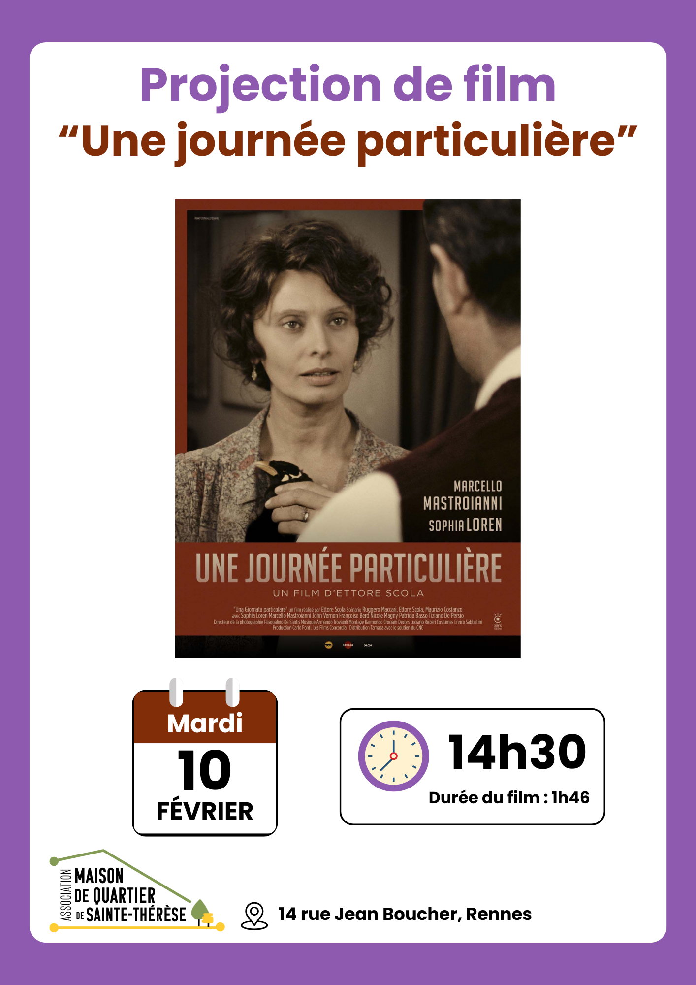 10 FEV – Projection de film