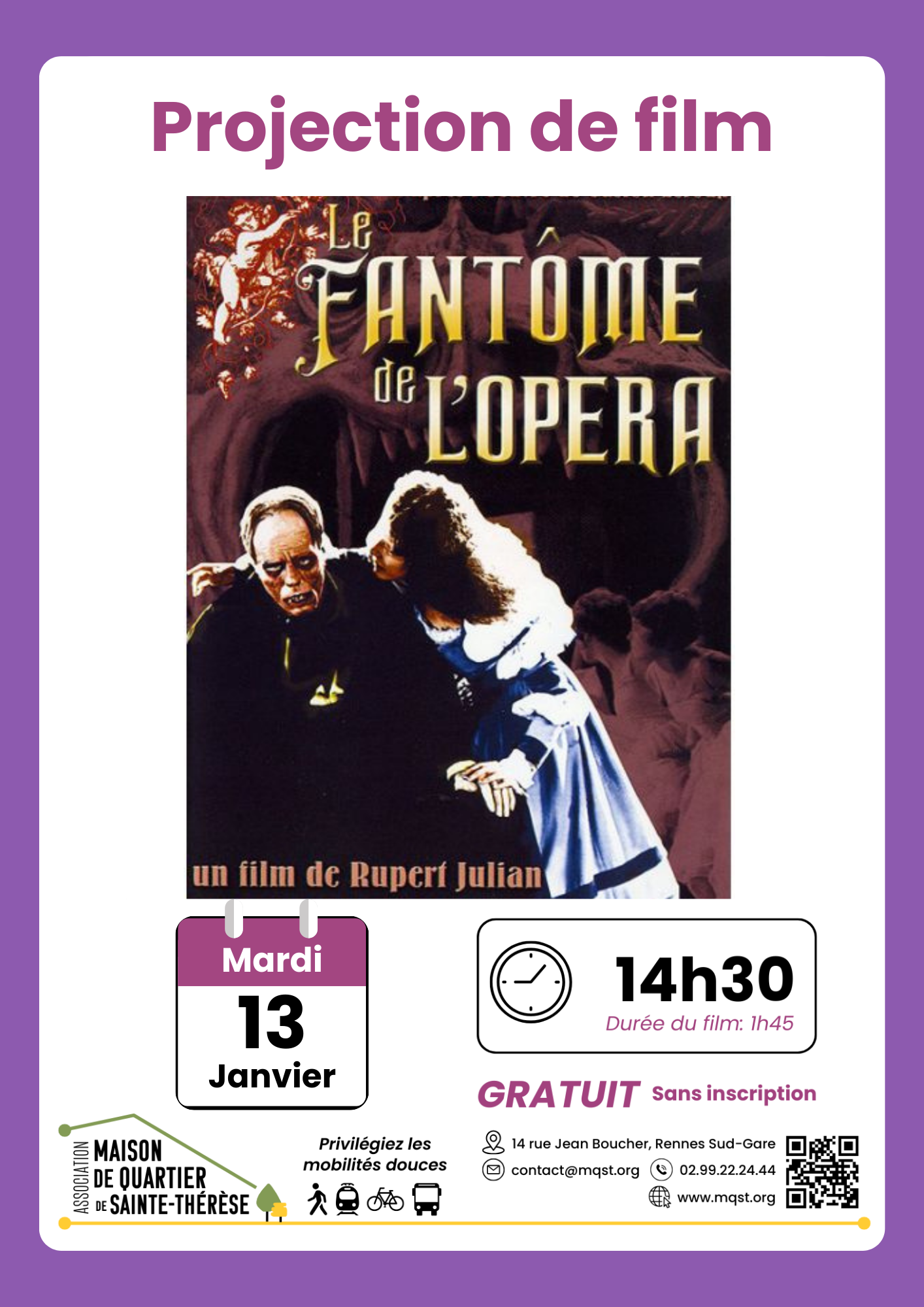 13 JANV – Projection de film