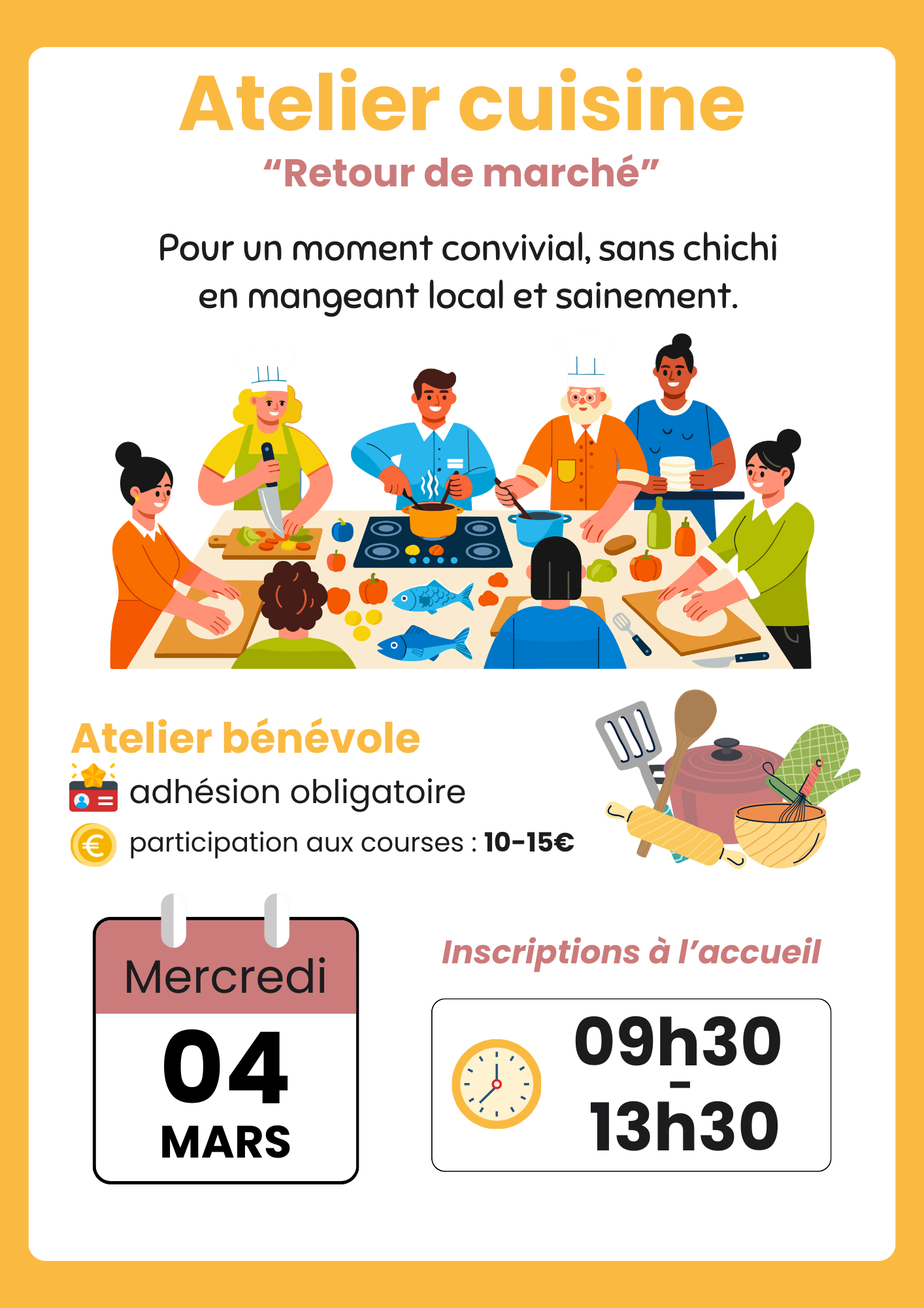 04 MARS – ATELIER CUISINE _retour de marché