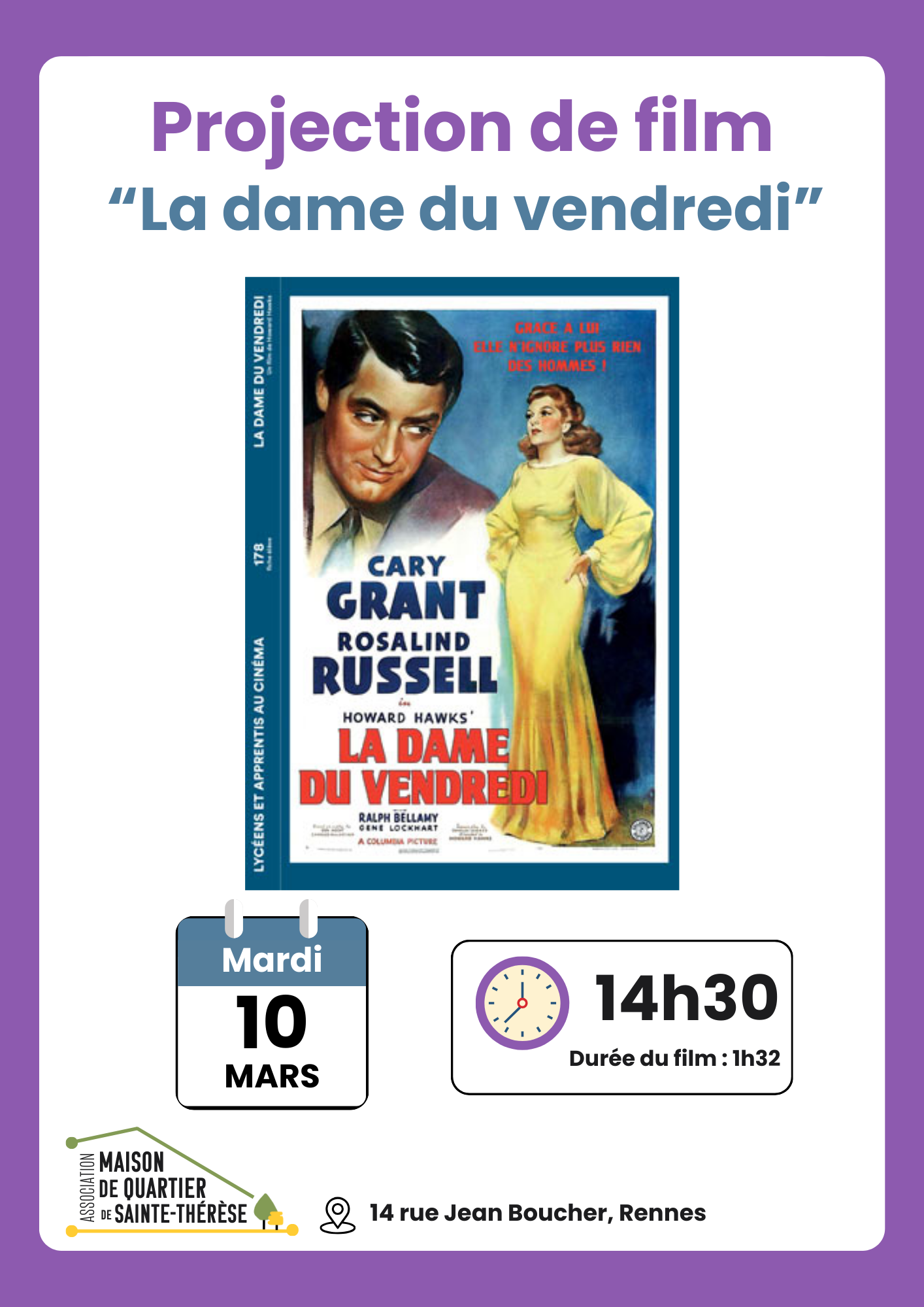 10 MARS – Projection de film