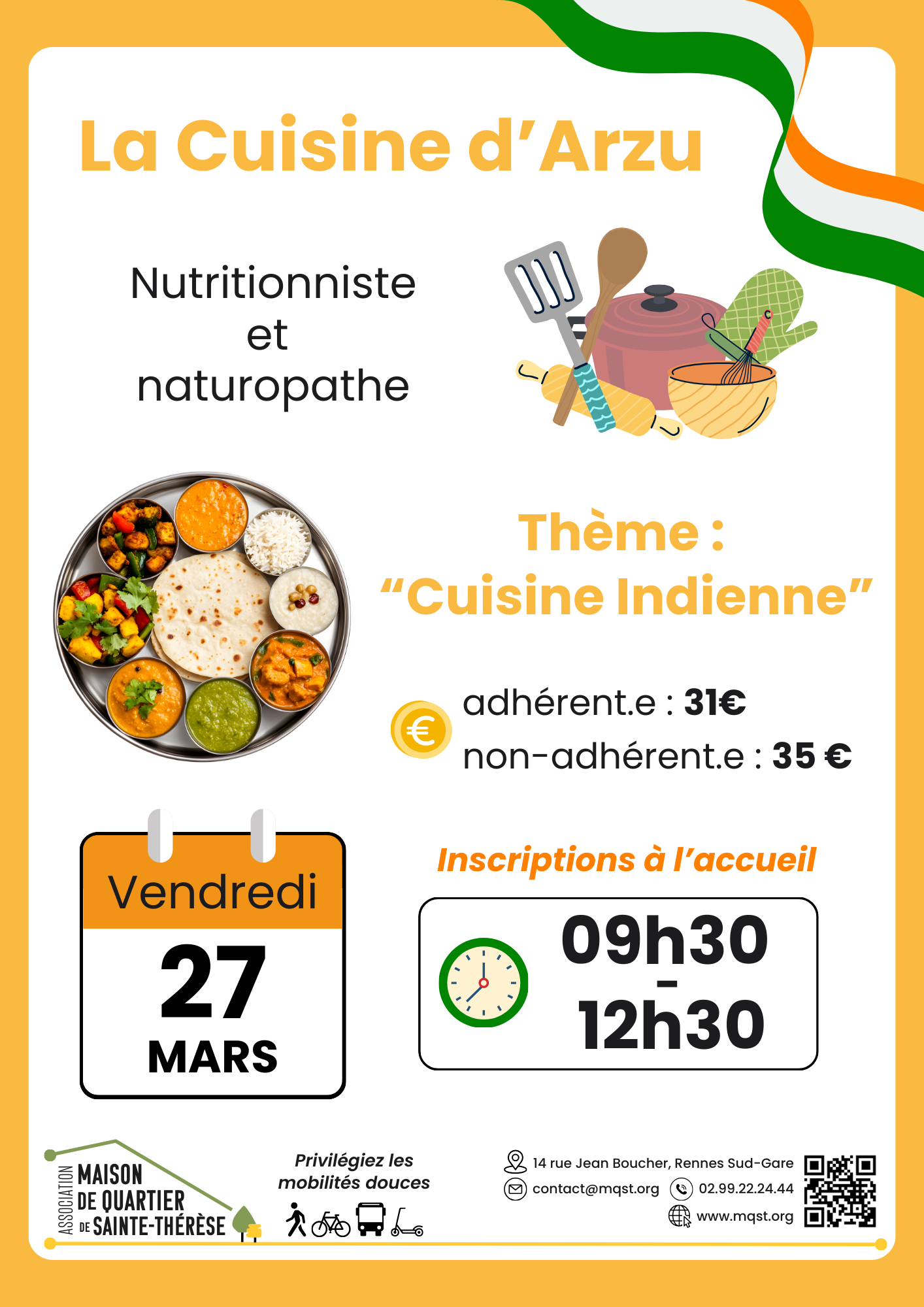 27 MARS – Cuisine ARZU