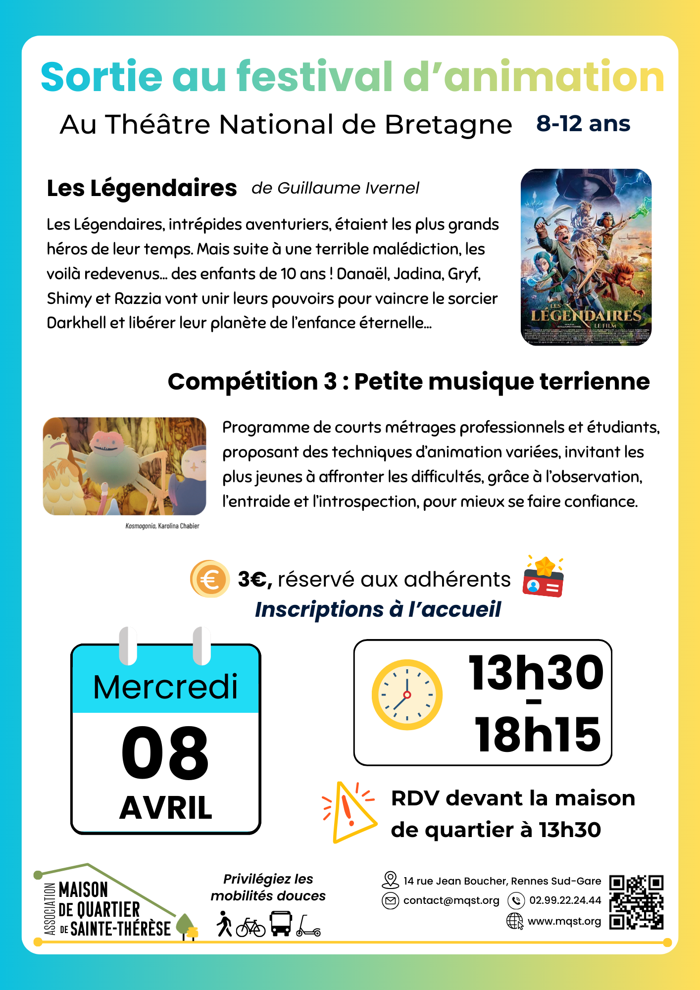 08 AVRIL – Sortie au festival d’animation