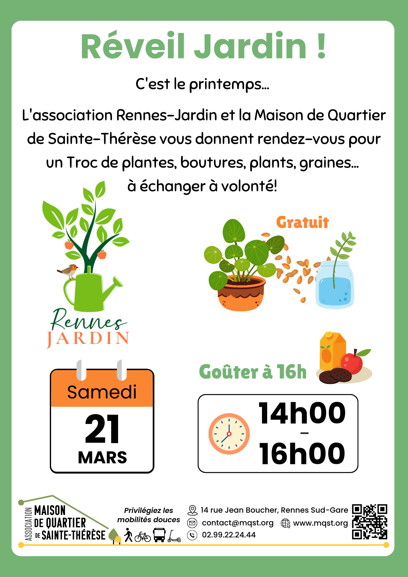 21 MARS – Rennes Jardin