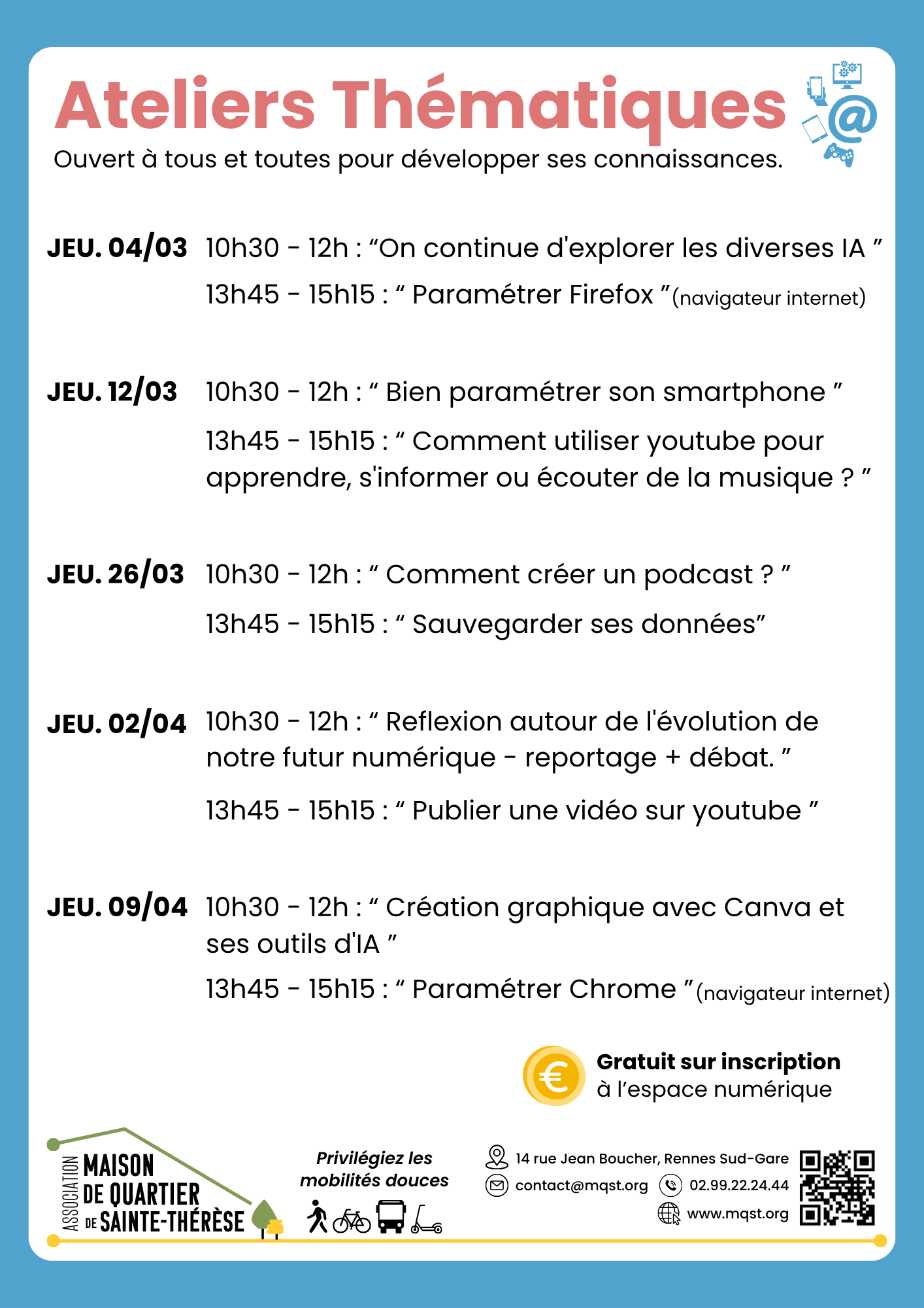 Ateliers thématiques