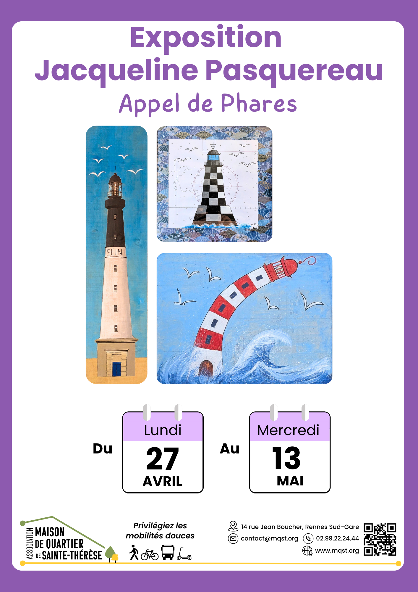 27 AVRIL au 13 MAI – Exposition Jacqueline Pasquereau