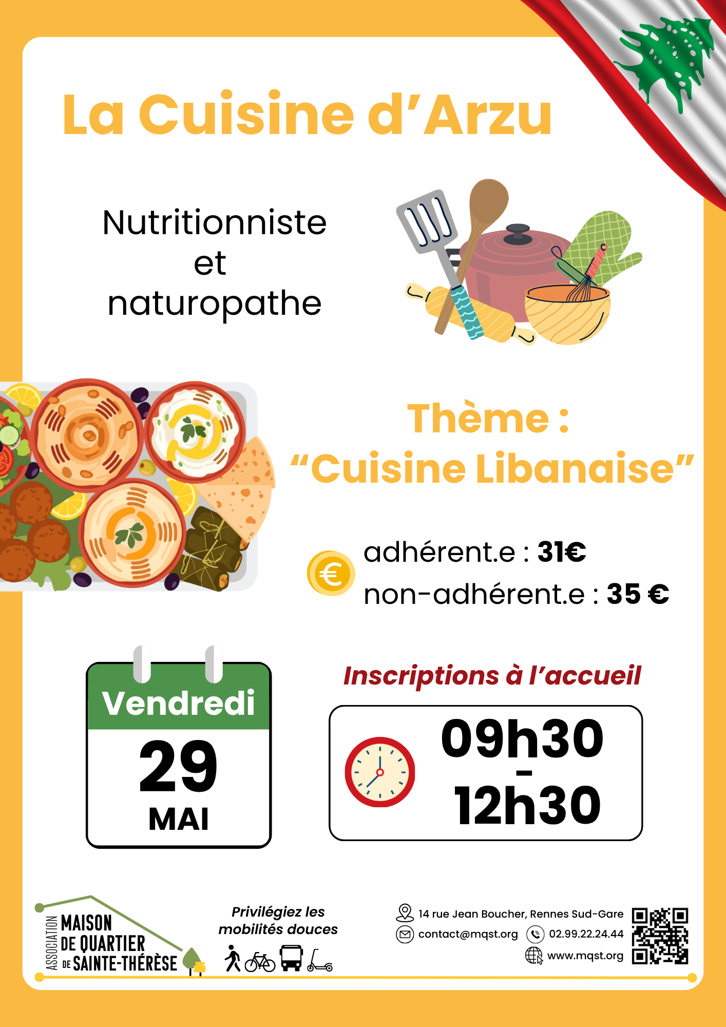 29 MAI – Cuisine Arzu