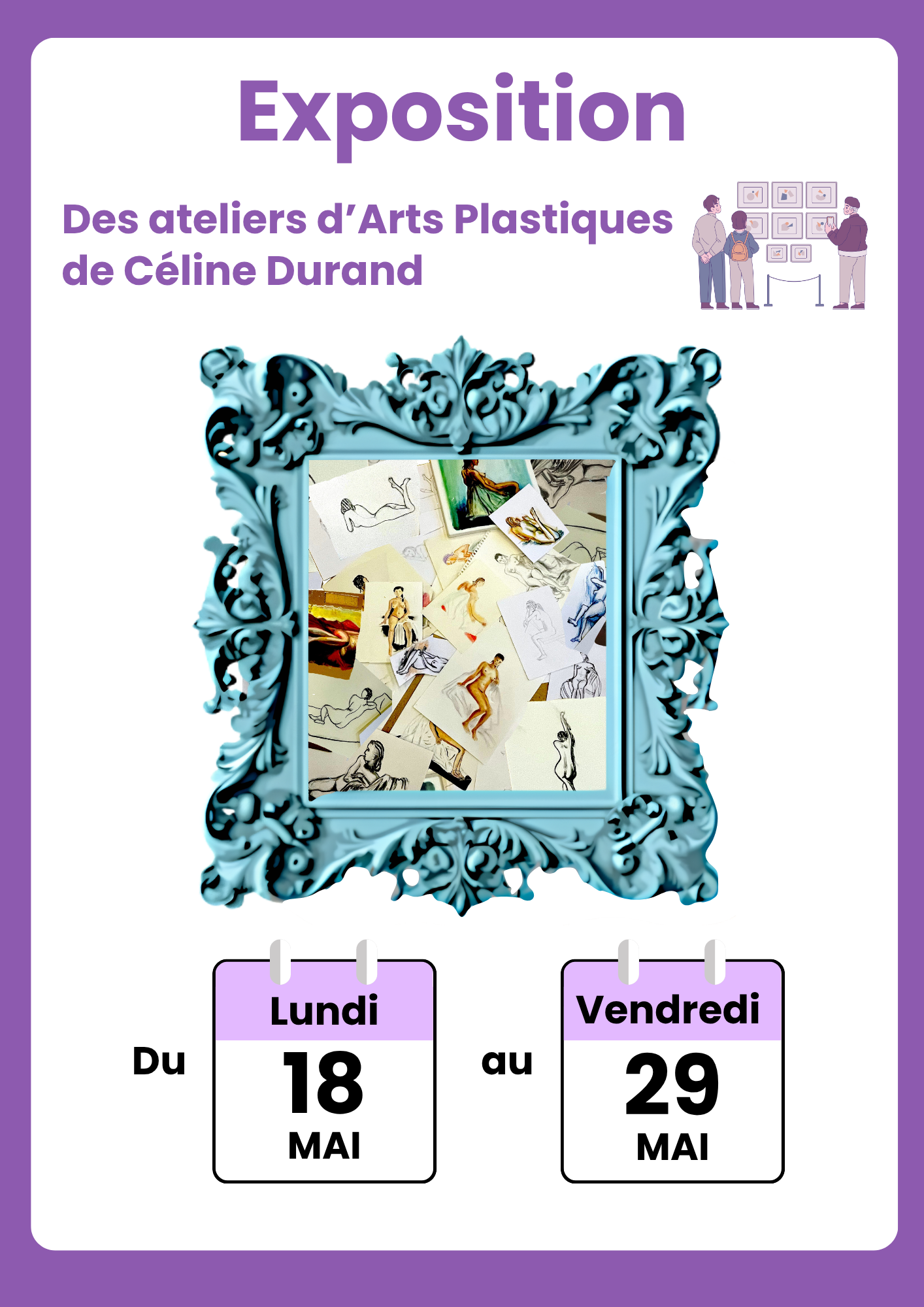 18 MAI au 29 MAI Expo Ateliers Art plastique