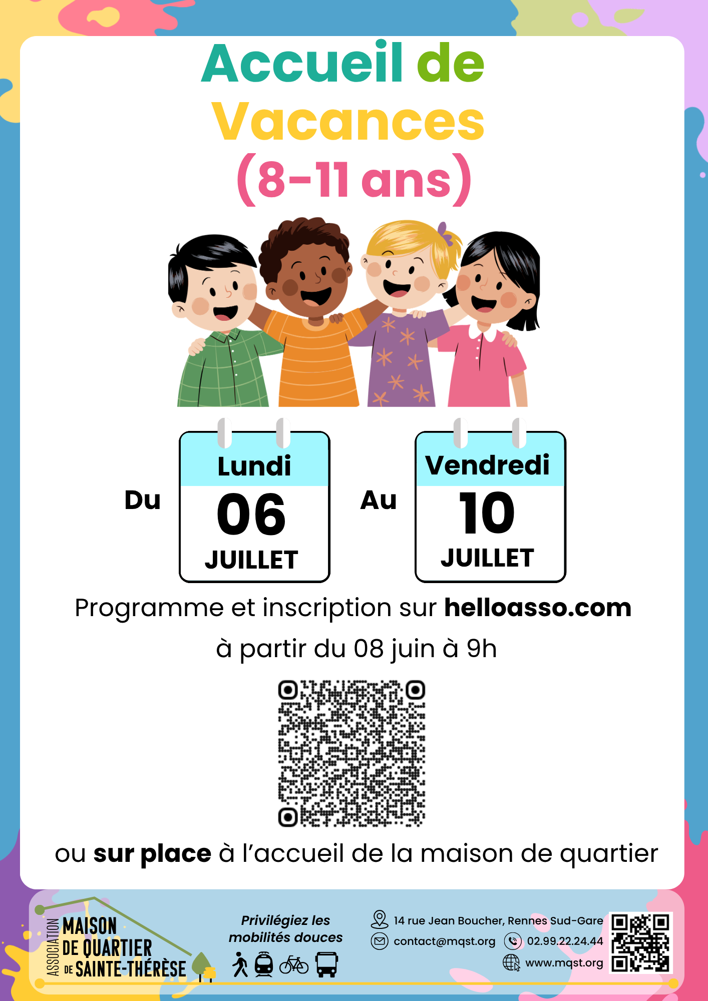 29 JUIN – 03 JUILLET – Accueil de vacances Collège