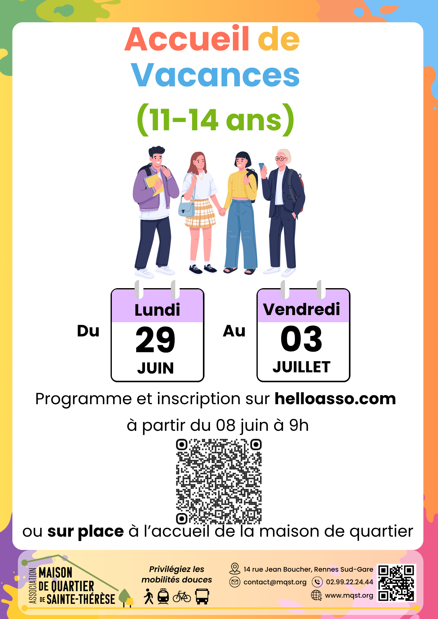 29 JUIN – 03 JUILLET – Accueil de vacances Collège(1)