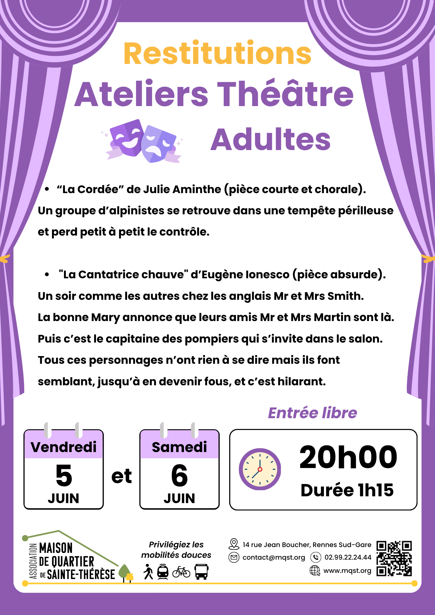 5 – 6 – JUIN – THEATRE Adultes