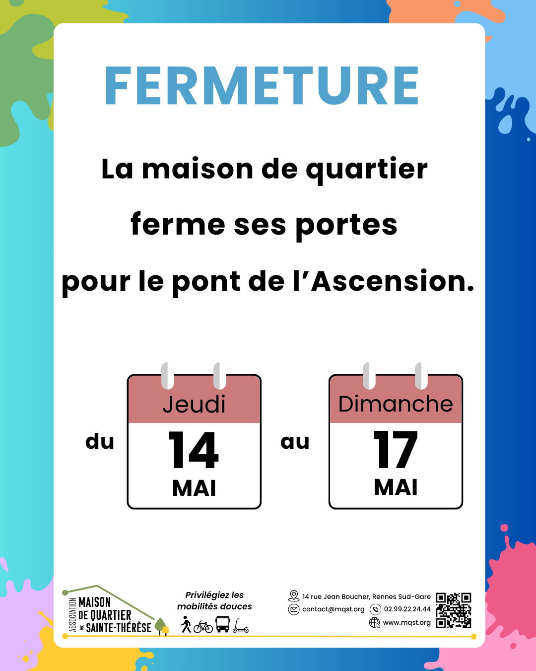 POST 17 MAI – Pont de l&rsquo;ascension
