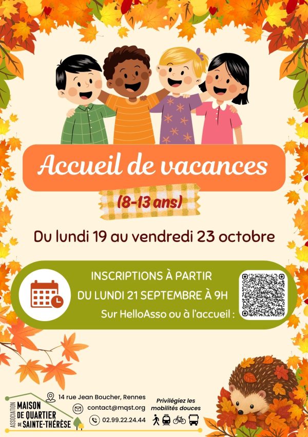 19-10 au 23-10 - Accueil de vacances