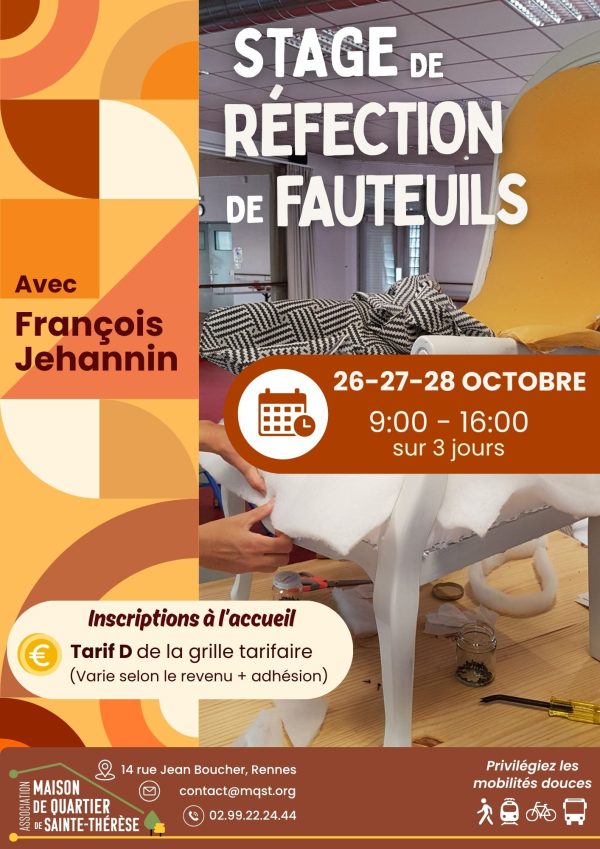 26-10 au 28-10 - Stage de réfection