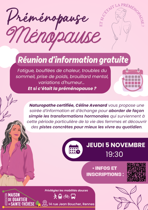 Affiche - 05-11 - Réunion d’information gratuite sur la préménopause et la ménopause