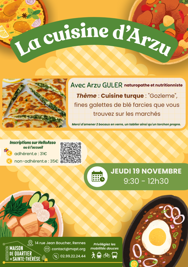 Affiche -19-11 - Atelier cuisine Arzu